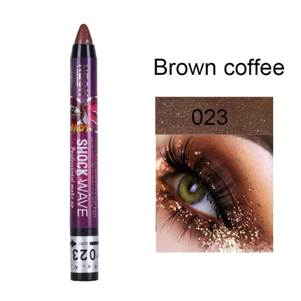 36 Color Eye Shadow Pen Waterproof 2 In 1 Not Smudge Eye Shadow Stick Lip Makeup Pen Glitter Shimmer Long-lasting Eye Shadow Pen