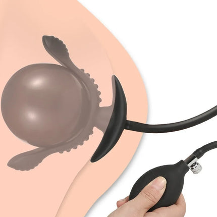 Gas Charging Ass Orgasmic Dilatation Inflatable Anal Beads Plug Speculum Buttplug Prostate Stimulator Anus Masturbador Masculino