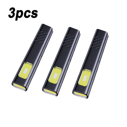 Emergency Portable Rechargeable Mini LED Keychain Flashlight 800LM Magnetic Pocket Torch Light for Work, Camping, Car Use