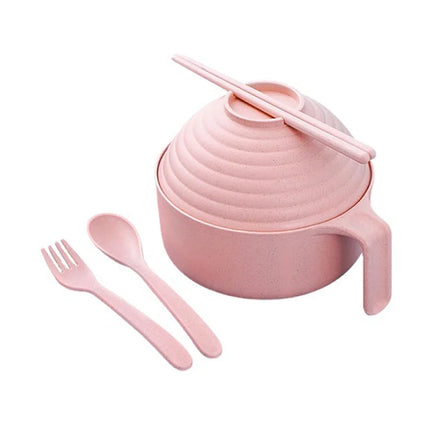 Ramen Bowl Set Ramen Noodles Bowl With Chopsticks Ramen Bowl Microwavable Cooker Bowl with Lid
