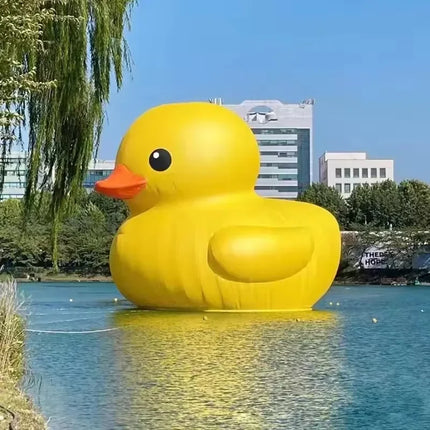 Floating Giant Inflatable Yellow Duck With Sunglasses Huge Sealed Inflatable Rubber Duck WaterPark Pool Decoration For Event