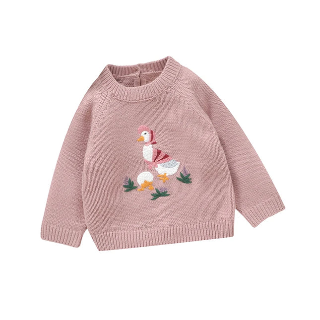 Winter Warm Knitted Baby Girls Sweaters Clothes Spring Autumn Outwear Newborn Infantil Toddler Kids Pullovers Children's Jumpers