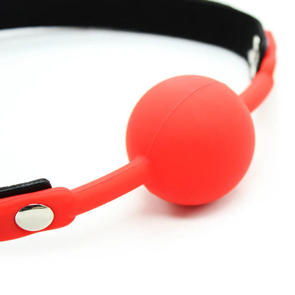Silicone Sex Open Mouth Gag Ball PU Leather Strap Bdsm Gag Slave Bondage Restraints Sex Toys for Women Couples