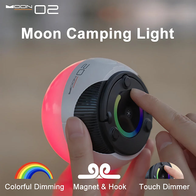 Portable 5200mAh RGB Camping Lantern - Magnetic Base, Sliding Color Control, Waterproof Type-C Rechargeable For Camping/Hiking/Home