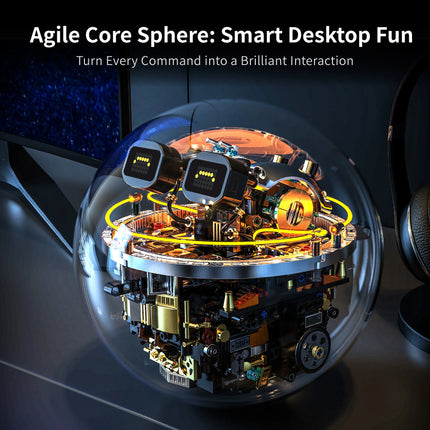 804PCS Tech Electric Agile Ball Tech Building Ball Glowing Expression Smart Remote-Controlled Robot Ball Gift for Adults