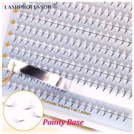 Premade Volume Fans 3D/4D/5D/6D Sharp Narrow Base Lash Promade Russian Pointy Stem Eyelash Extension Cilia Makeup Premade Fans
