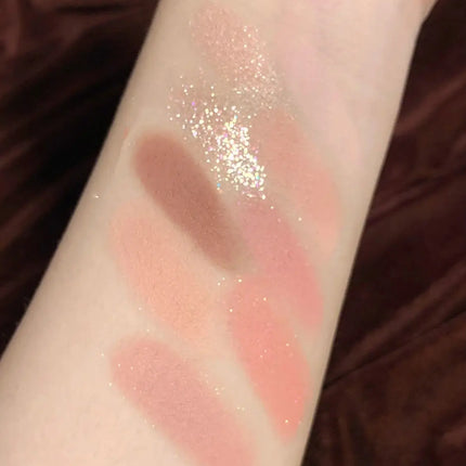 DIKALU Nine Color Eyeshadow Tray Nine Palace Grid Matte Pearl Summer Milk Tea Purple Peach Pink Fresh Niche