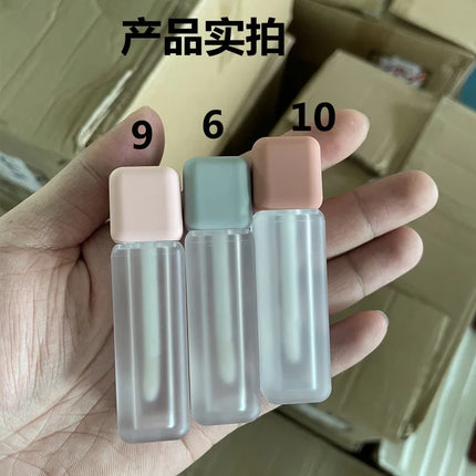 10-50pcs Empty 5ml Lip Gloss Tube Lip Color Bottle Rubbery Paint Frosted Lip Tint Cosmetic Container High-end Lipstick Packaging