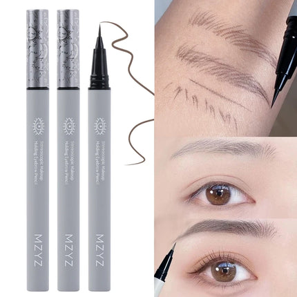 Multifunctional Liquid Eyebrow Pencil Ultra Fine Eyeliner Lying Silkworm Waterproof Grey Brown Eyebrow Enhancer Tattoo Cosmetics