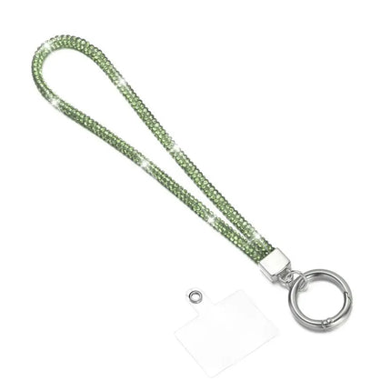Glitter Bling Bling Keychain Bright Rhinestone Phone Lanyard Diamond Wrist Straps Hanging Cord Diamond Crystal Anti-lost Rope