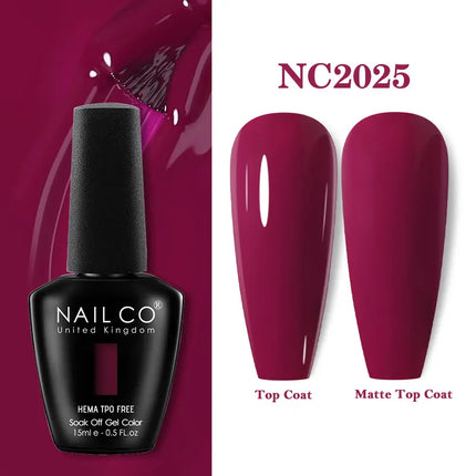 NAILCO 15ml Red Color Series Gel Varnish Coffee Gel Nail Polish Maximalism Reddish Gellak Design Brown Lacquer Nail Art Manicure