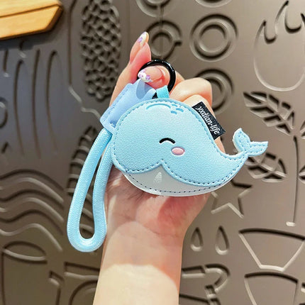 Original Marine Animal Leather Dolphin Keychain, Cute Cartoon, High-end Whale Girl Bag Pendant