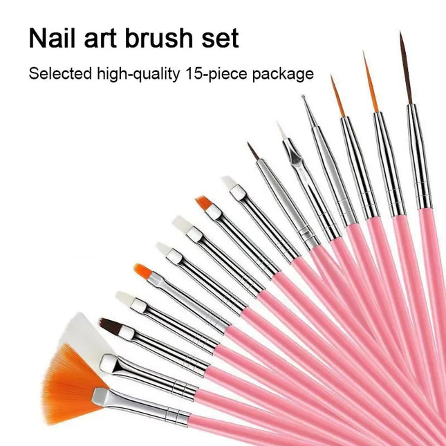 New 3/15PCS Nail Art Brushes for Manicure Builder Gel Nail Gradient Brush Thin Nail Brush Gel UV Polish Manicure Tools XJS09