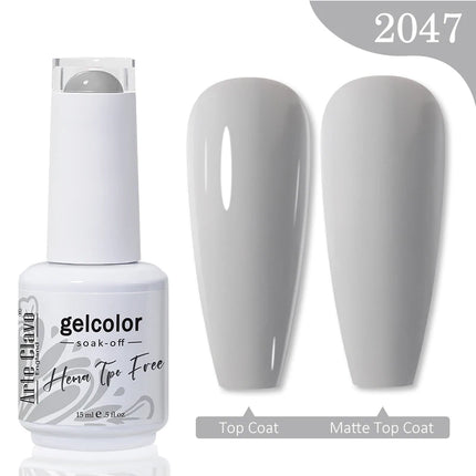 Arte Clavo Red Brown Gel Nail Polish 15ml Autumn Series Base Top Coat Soak Off UV Gel Semi Permanent Varnishes Design Nail Art