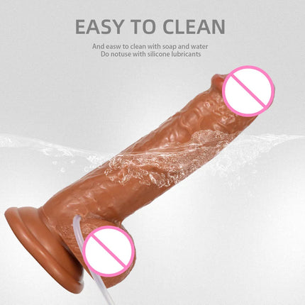 Realistic Squirting Dildo Big Penis Soft Skin Feel Spray Water Ejaculating Suction Cup masturbator Anal Toy Sex Toy For Women 18