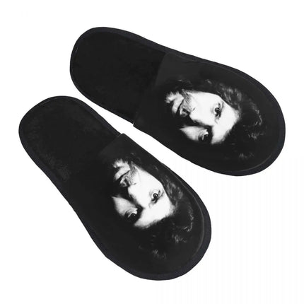 Custom Camaron De La Isla Memory Foam Slippers Women Comfy Warm Musician Flamenco Singer House Slippers
