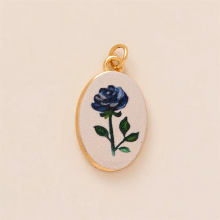 Dopamine pendant necklace, DIY fruit food love pendant, copper material, gold-plated, color preserving