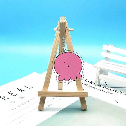Anime Takopi’s Original Sin Cosplay Keychain Kawaii Pink Octopus Acrylic Pendant Key Chain Keyring Bag Accessories Prop Gift