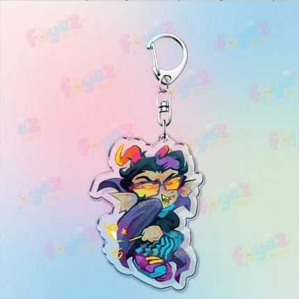 Cartoon Homestuck Keychain Accessories Bag Charms Dave Strider John Egbert Karkat Gamer Keyrings Jewelry Fans Freinds Gift
