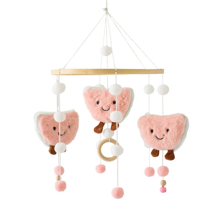 Hot Air Balloon Baby Rattle Toys Wooden Mobile Musical Bed Bell Hanging Toy 0-12 Month Newborn Infant Crib Gift Holder Brackets