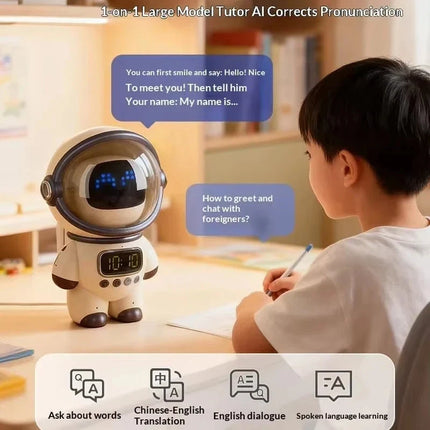 Ai Chat Robot 6 Ai Models Wifi Bluetooth Dual Mode Desktop Companion Night Light Clock Alarm Intelligent Office Assistance