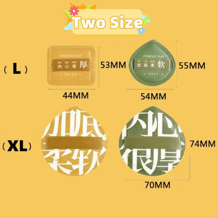 10PCS Super Thick Cosmetics Puff Large Size Concealer Foundation Sponge Cushions Wet Dry Use Face Beauty Makeup Puffs Tools XL