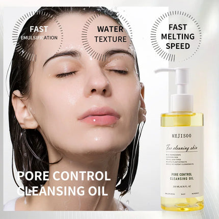 Gentle Cleansing Oil 200ml – Jojoba-Based Makeup Remover that Melts Makeup Fast, Rinses Easily & Is Non-Irritating for All Skin