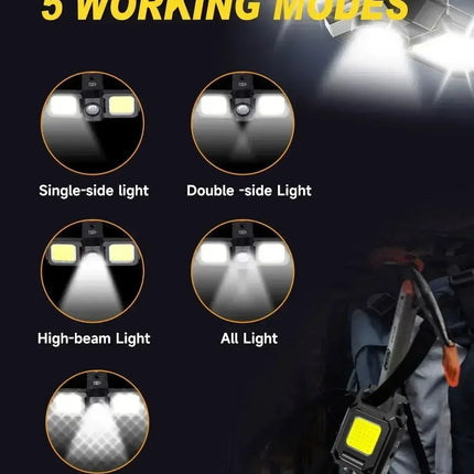 USB Rechargeable LED COB Work Lights Mini LED Handheld Flashlights Waterproof Keychain Emergency Lantern For Outdoor Camping