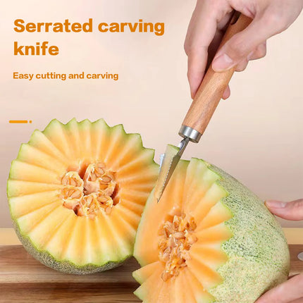Watermelon Windmill Cutter Fork Slicer Melon Baller Scoop Cutter Slicer Tool Stainless Steel Watermelon Digger Kitchen Tools