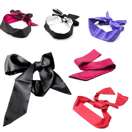Adult Silk Eye Mask Multi-Color High-Quality with Ribbon Tie Women's Eye Cover Accessory for Couples Role Play