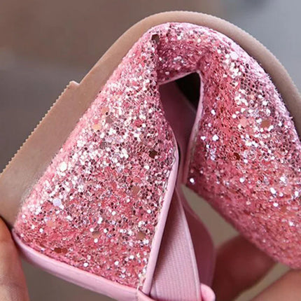 2025 Girls Ballet Flats Dance Party Girls Shoes Fashion Crystal Shoes Bling Princess Performnce 5-12 Years Kids Shoes CSH1173