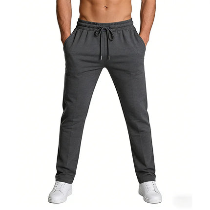 Men's Thin Wide Leg Sweatpants Joggers Oversize Straight Sports Tracksuit Pants Plus Size 5XL 6XL 7XL with Zipper Y1A1