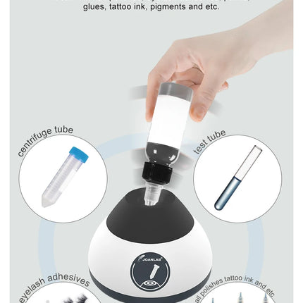 JOANLAB Mini Vortex Mixer Laboratory Tattoo Pigment Nail Polish Liquid Ink Mixer Shaker Lab 50ml 2000rpm VM-200