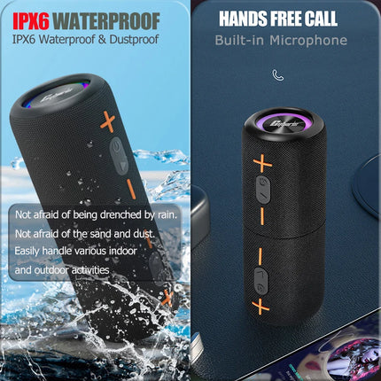 20W Split Bluetooth Speaker TWS Stereo Dual Speaker High Volume Wireless Portable Speaker Outdoor Waterproof Heavy Bass Speaker