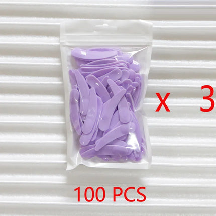300pcs Mini Spoon Cosmetic Skincare Spatula Plastic Beauty Spoon Face Mask Reusable Scoop For Eye Facial Cream 5.5cm