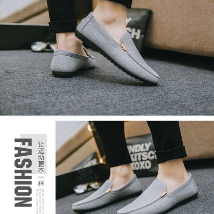 Men Casual Shoes Canvas Slip On Fashion Loafers for Male Luxury Dress Driving Shoes Formal Wedding Party Flats Plus Size
