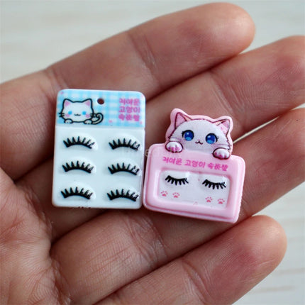 1/6 Scale Miniature Dollhouse Makeup Brush Mini False Eyelash Cosmetic Model for Doll Accessories Toy