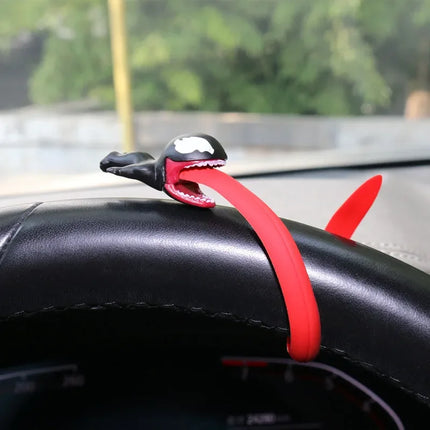 Hot Sale Venom Statue Miniature Superhero Bike Decor Car Dashboard Ornament Anti-Slip Base Car Interior Decoration for Men Gifts