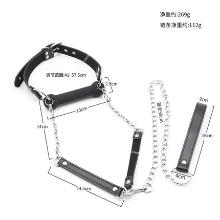 Bdsm Bondage Silicone Dog Bone Ball Gag,Leash Chain Attached,Puppy Play Mouth Stuffed Stick Restraint Gag Slave Roleplay Sex Toy