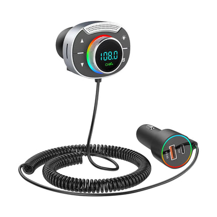 New T86 Car Bluetooth-compatible 5.0 FM Transmitter MP3 Music Player PD 30W QC3.0 Fast Charger Wireless Handsfree Audio Receiver
