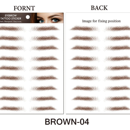 6D Hair-like Eyebrow Sticker Water-based Brow Tattoo Stickers Long Lasting Waterproof Nutural Enhancers False Eyebrows Cosmetics