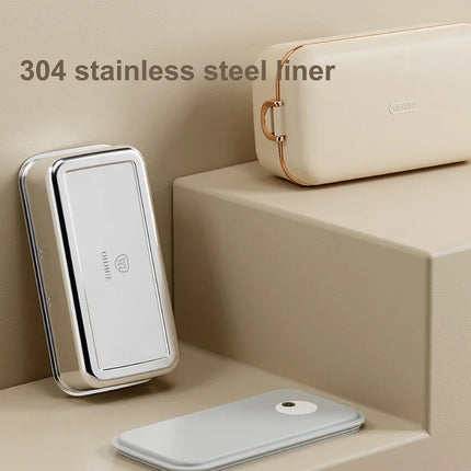 800ml Electric Lunch Box Office Lunch Box Portable Water-free Food Heater 304 Stainless Steel Plug In Keep Karm Lunch Box 220V
