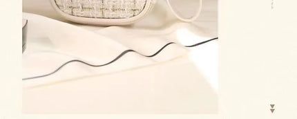 Women Makeup Pouch TikTok Viral Organizer Bag, Tweed Fabric Cosmetic Case with Long Handle for Travel Toiletries Sanitary Pads