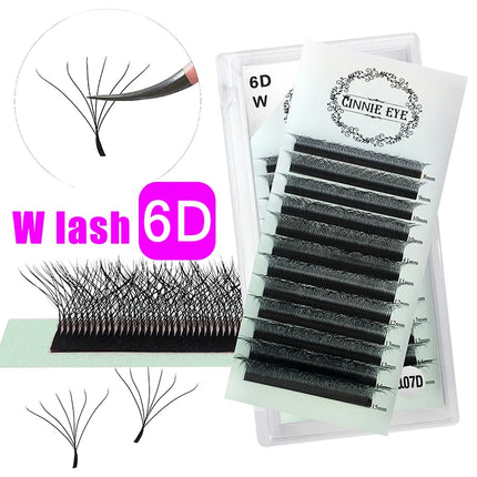 4D W Eylash Extension 5D 3D Russia Volume W Lash Fluffy Premade Fans Clover Mink Faux Cil Lashes Dolly Hybrid Eyelash 3D Cilios