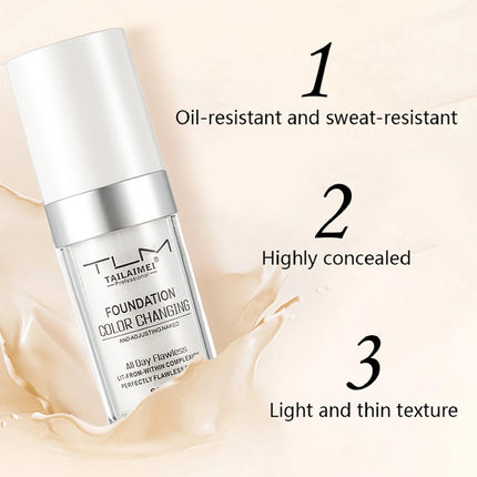 30ml Foundation Magic Color Changing Foundation Liquid Soft Matte Long Lasting Hydrating Makeup Base Maquiagem Korea Makeup
