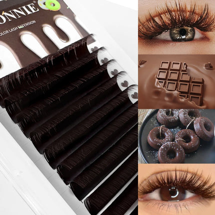 Abonnie L M Curl Brown Classic Individual Eyelashes Russian Volume Lashes