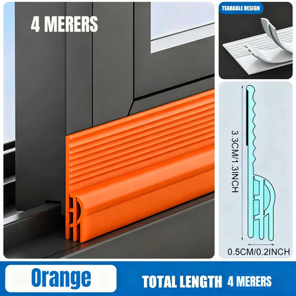 2/4M Self Adhesive Window Door Seal Strip Windproof Soundproof Dustproof for Sliding Glass Doors Windows Insulation Easy Install