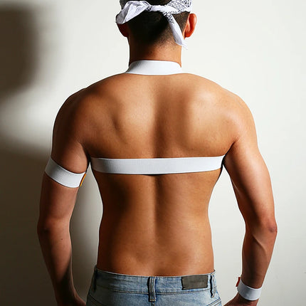 Men's Sexy Chest Strap Harness Man Erotic Lingerie Fetish Sissy Men BDSM Body Bondage Belt Sex Underwear Halter Neck