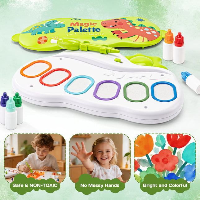 Kids Mess-Free Drawing Paint Palette, Non-Toxic Educational Toy for Children, Safe for Skin and Clothes, Ideal for Home & School