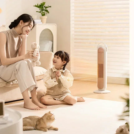 Heater 220V Fan Heater Household Living Room Vertical Bathroom Energy Saving Electric Heater Bedroom Speed Hot Air Power Saving